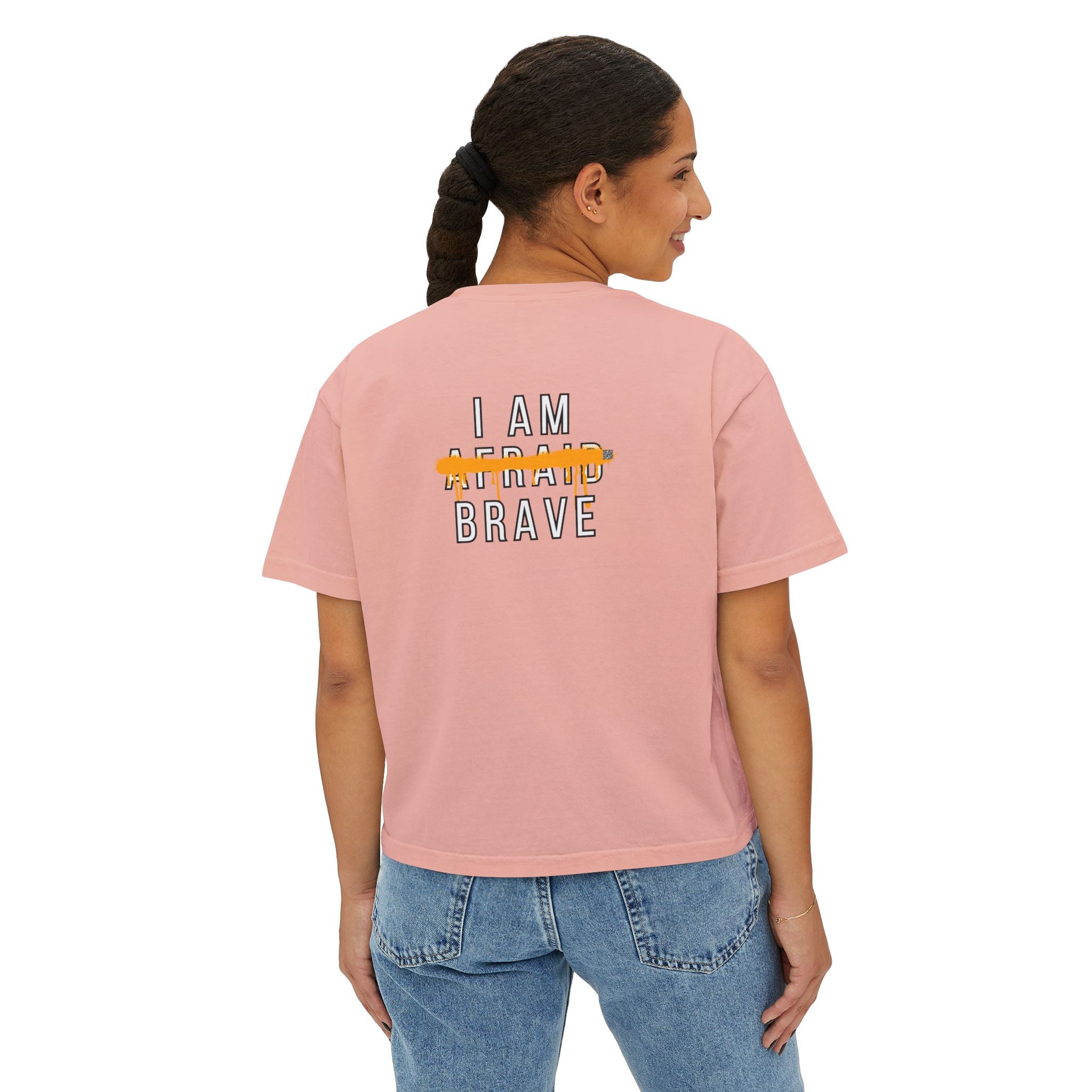 Boxy Crop Tee - I Will Not Obey in Advance Statement Tee