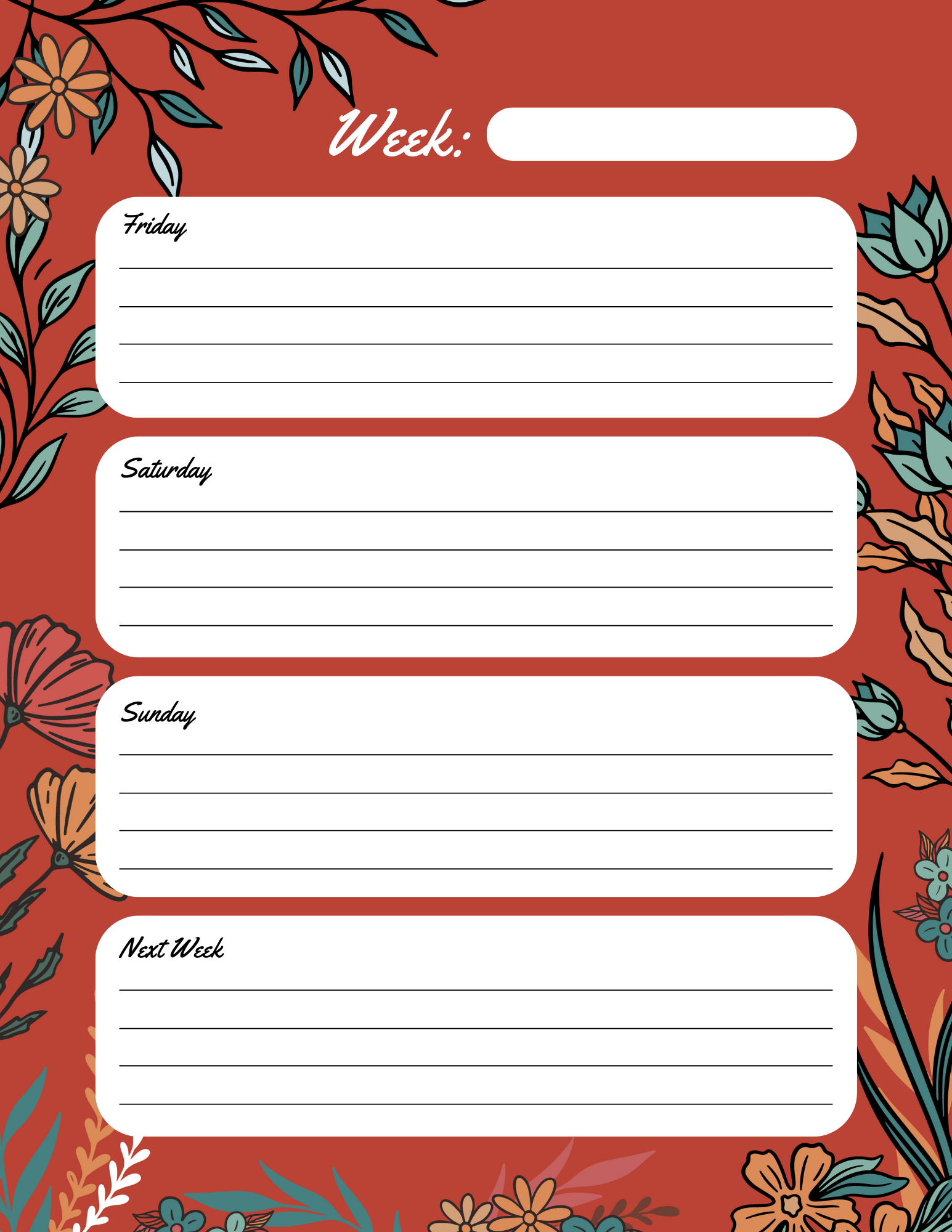 4-Month ADHD Planner & Organizer