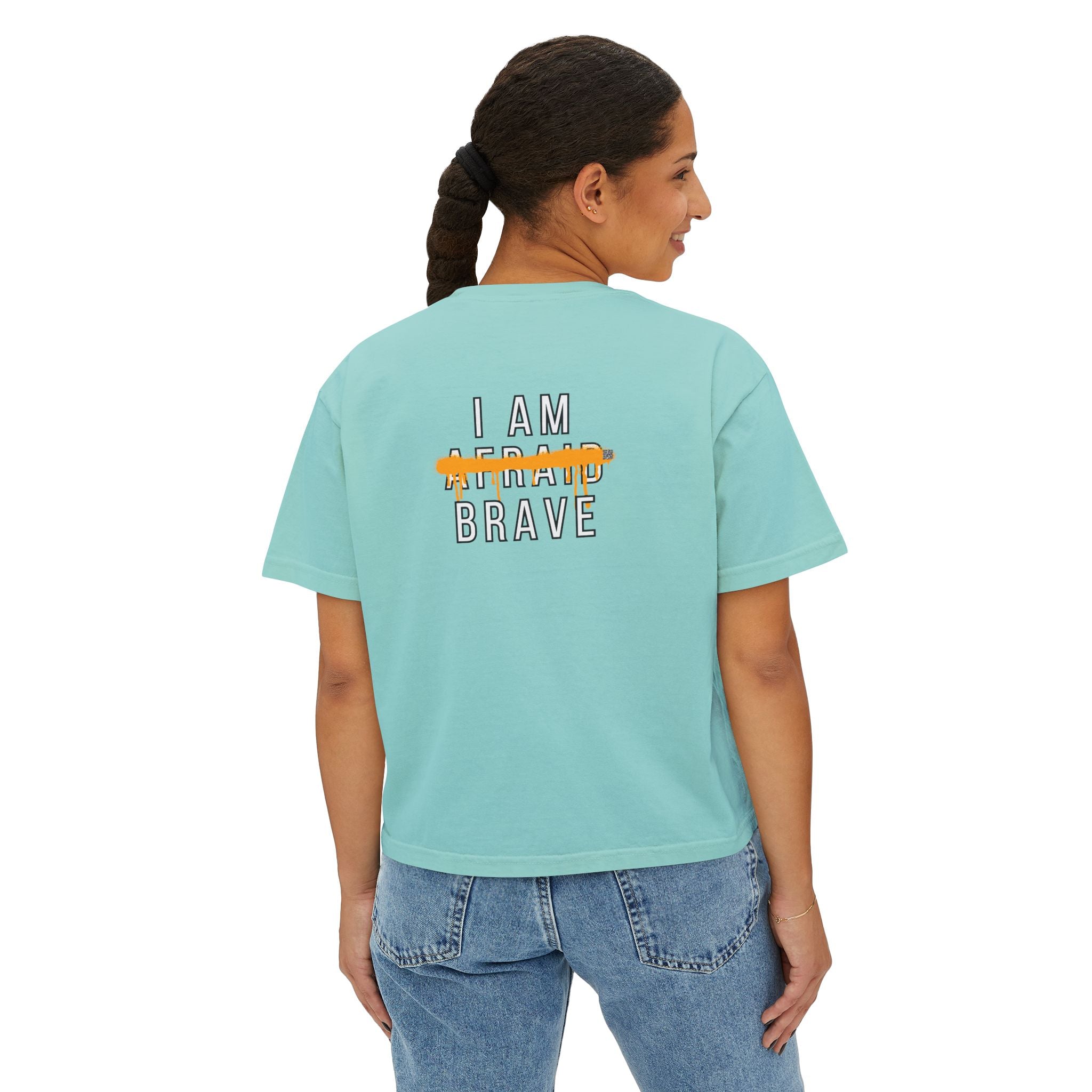 Boxy Crop Tee - I Will Not Obey in Advance Statement Tee