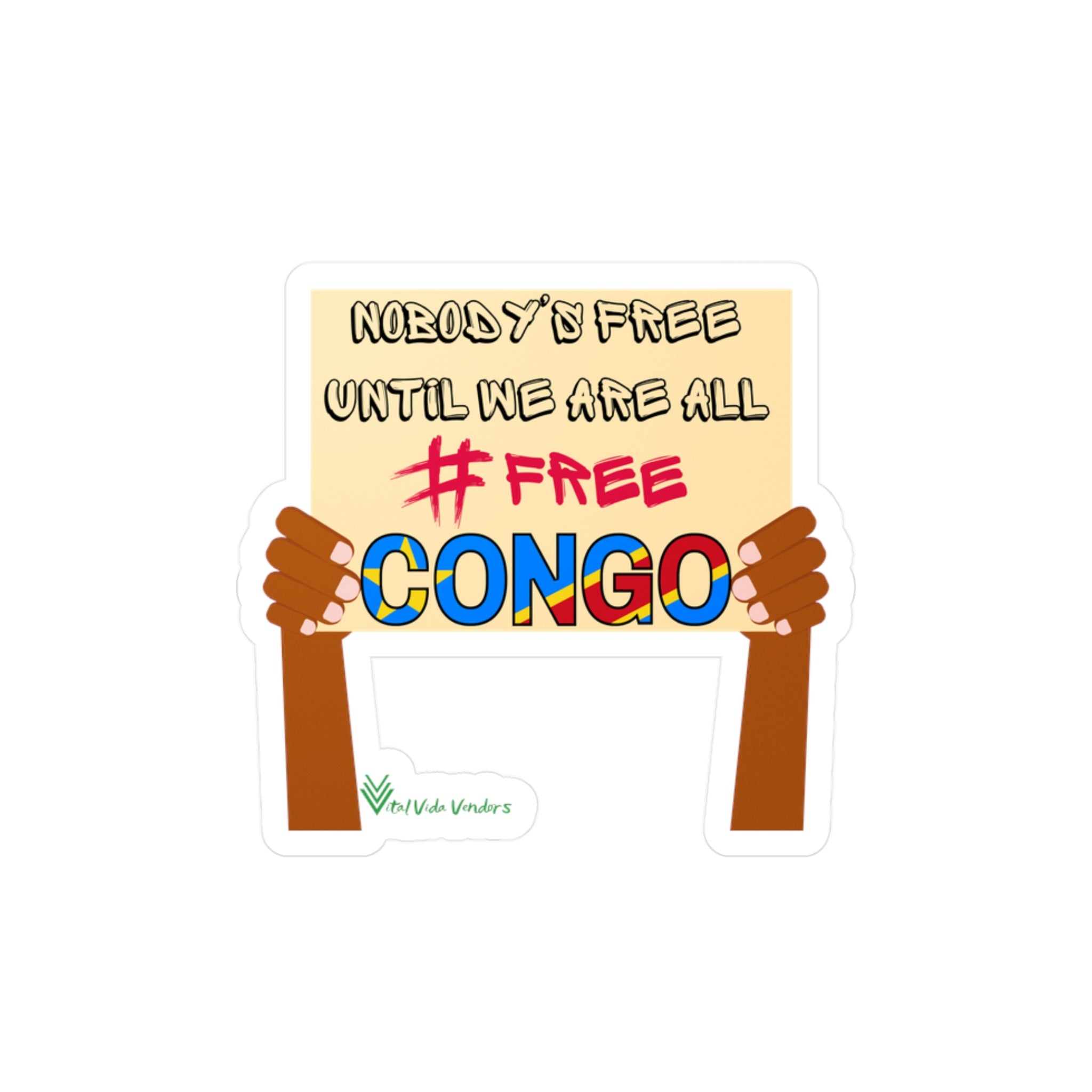 Free Congo Solidarity Vinyl Decals