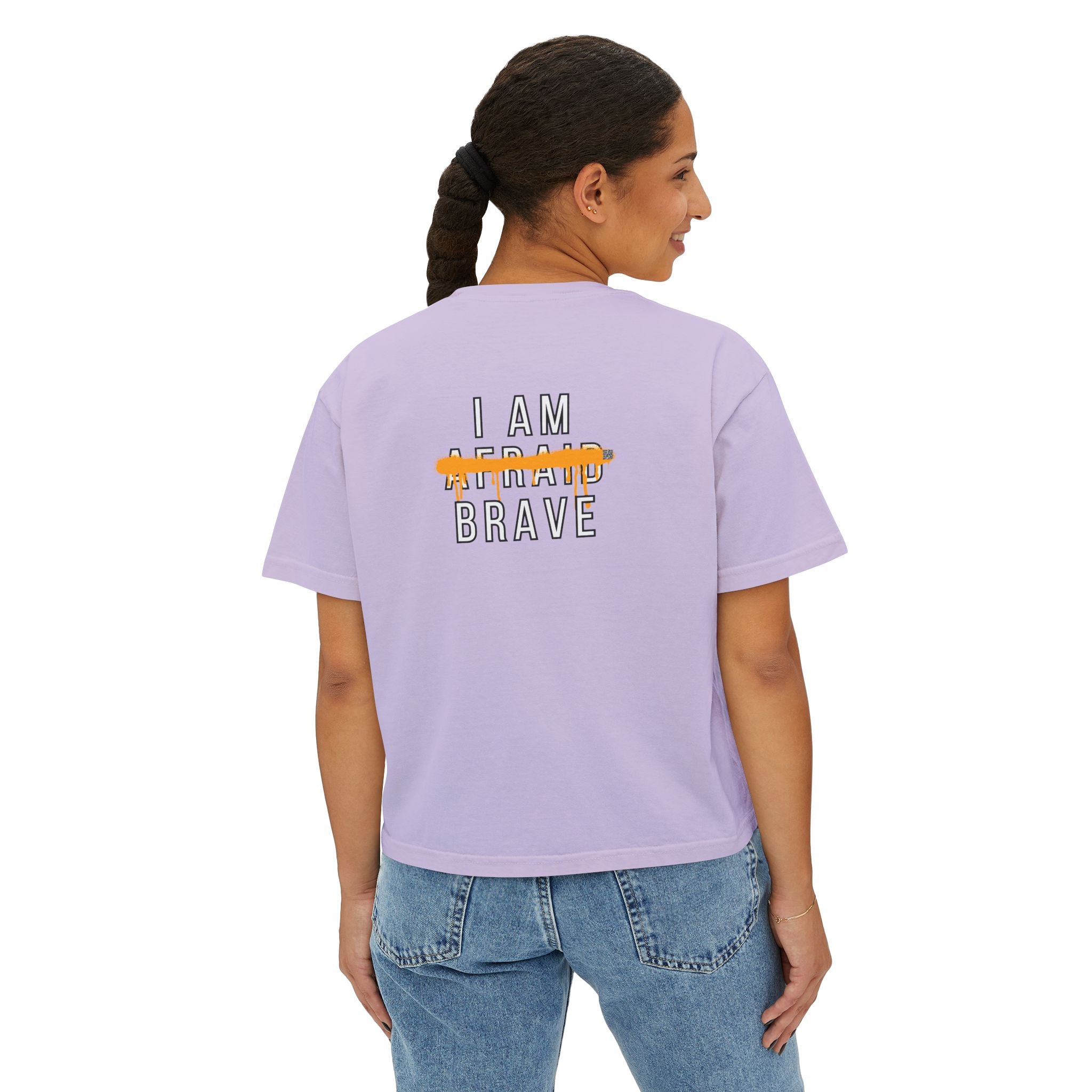 Boxy Crop Tee - I Will Not Obey in Advance Statement Tee