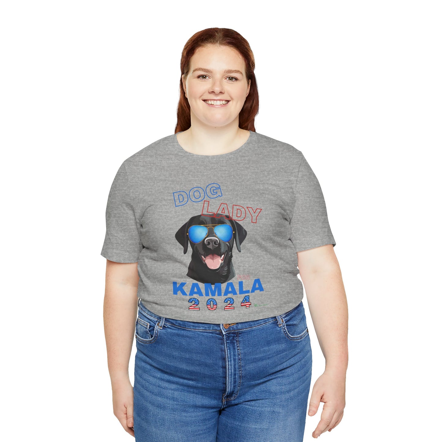 Dog Lady For Kamala Jersey Tee- Black Lab, One-Sided Design