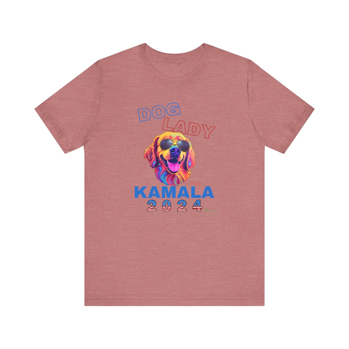 Dog Lady For Kamala Jersey Tee- Golden, One-Sided Design