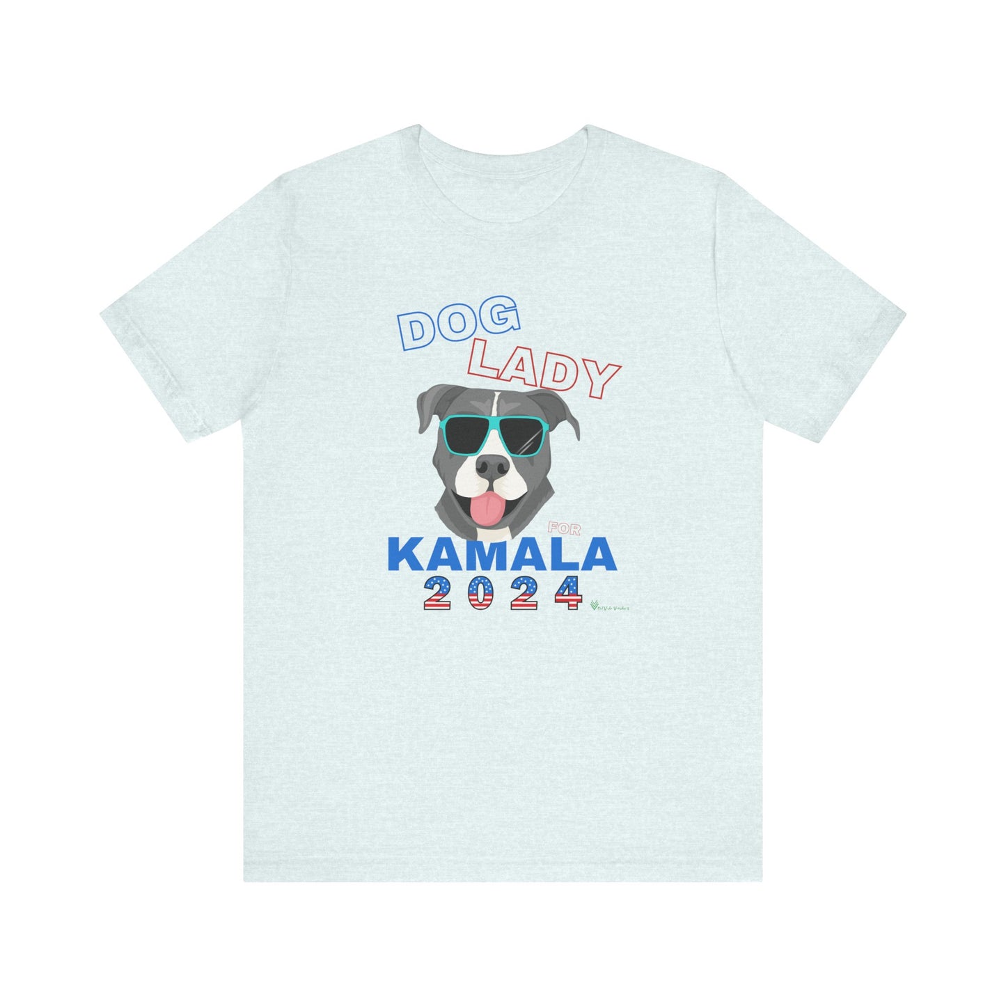 Dog Lady For Kamala Jersey Tee- Pittie, Double Sided Design