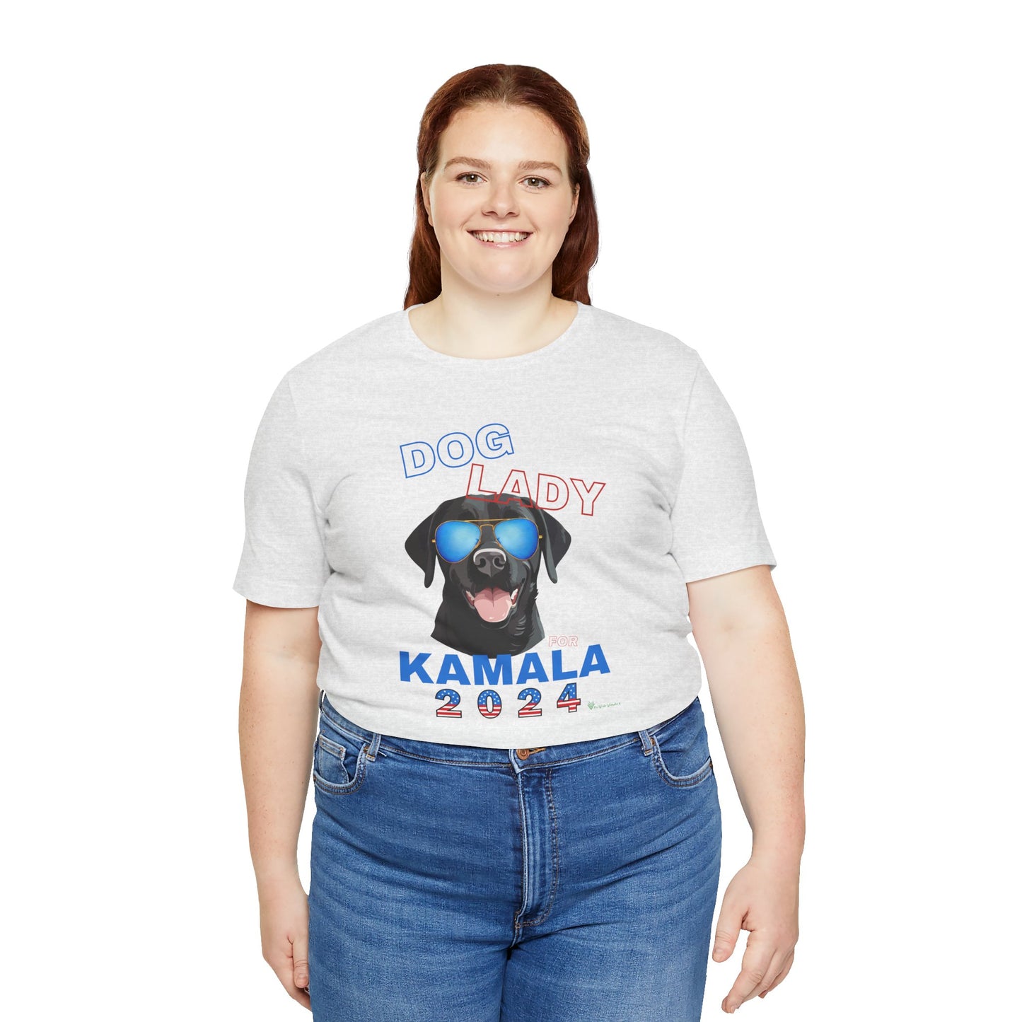 Dog Lady For Kamala Jersey Tee- Black Lab, One-Sided Design