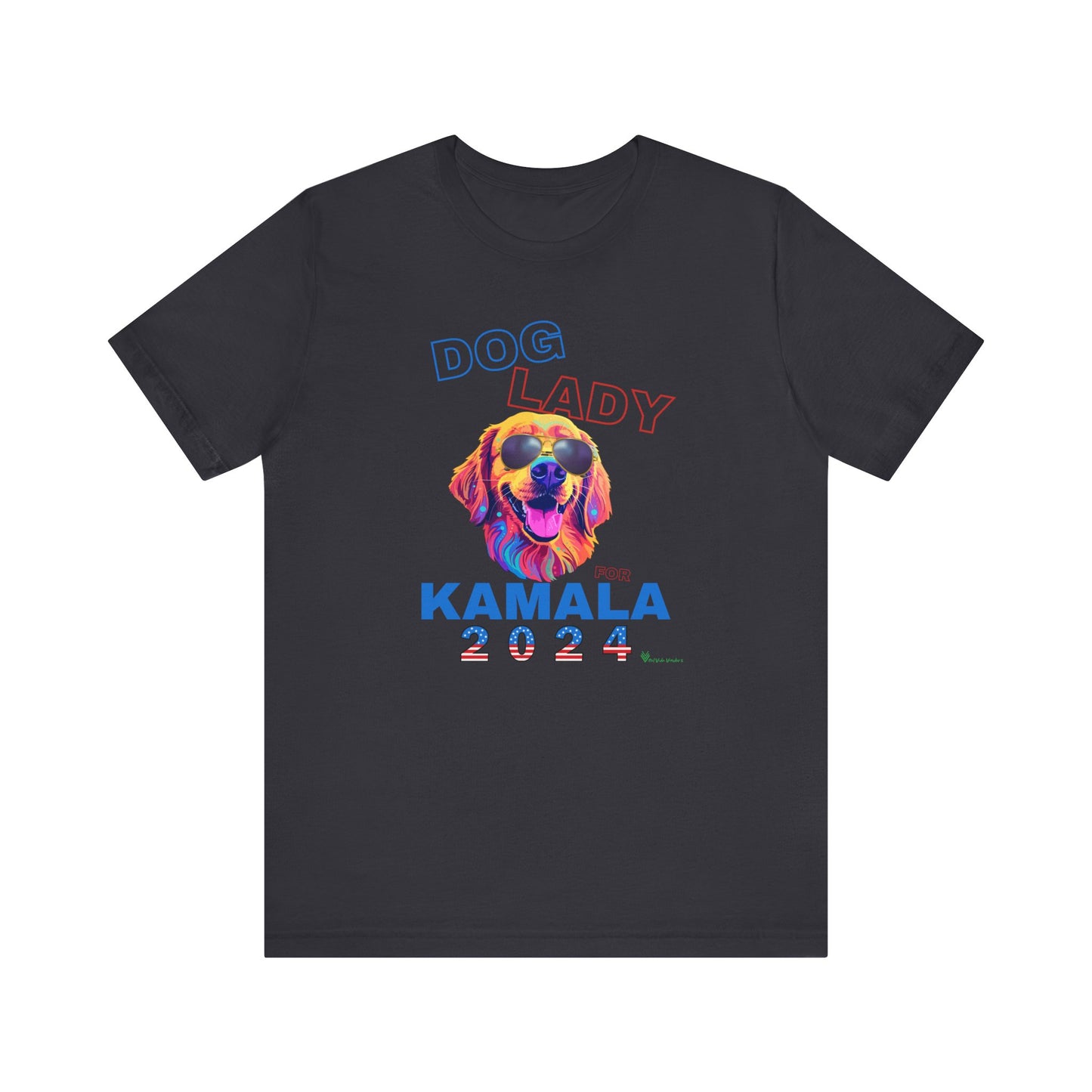 Dog Lady For Kamala Jersey Tee- Golden, One-Sided Design