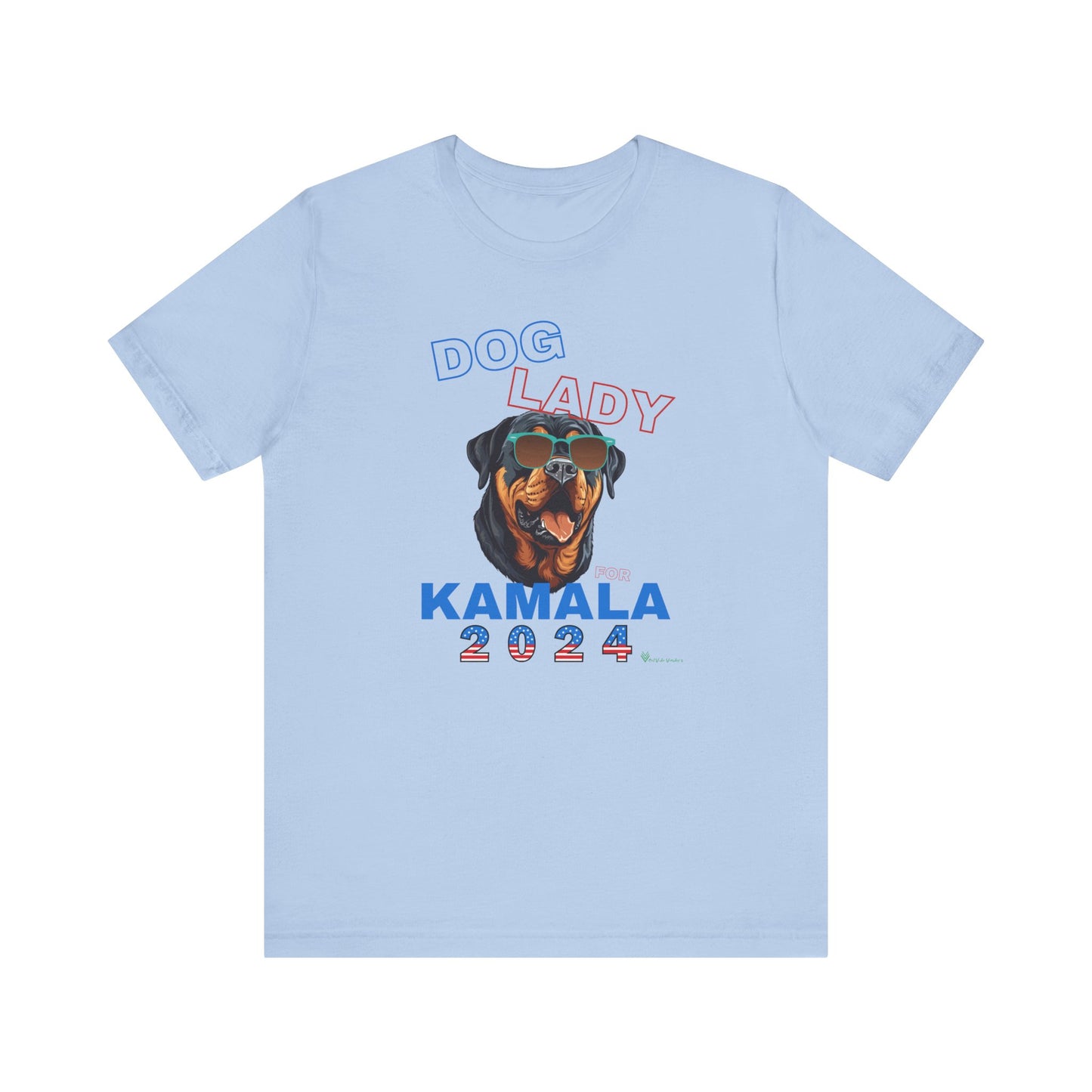 Dog Lady For Kamala Jersey Tee- Rottie, One-Sided Design