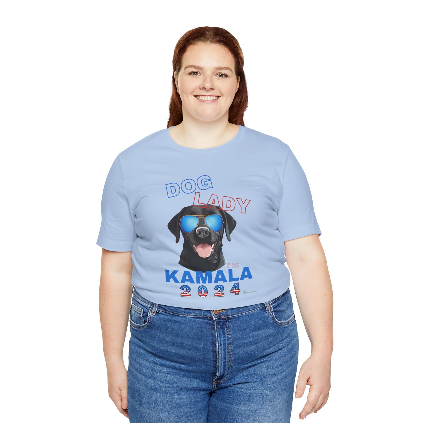 Dog Lady For Kamala Jersey Tee- Black Lab, One-Sided Design