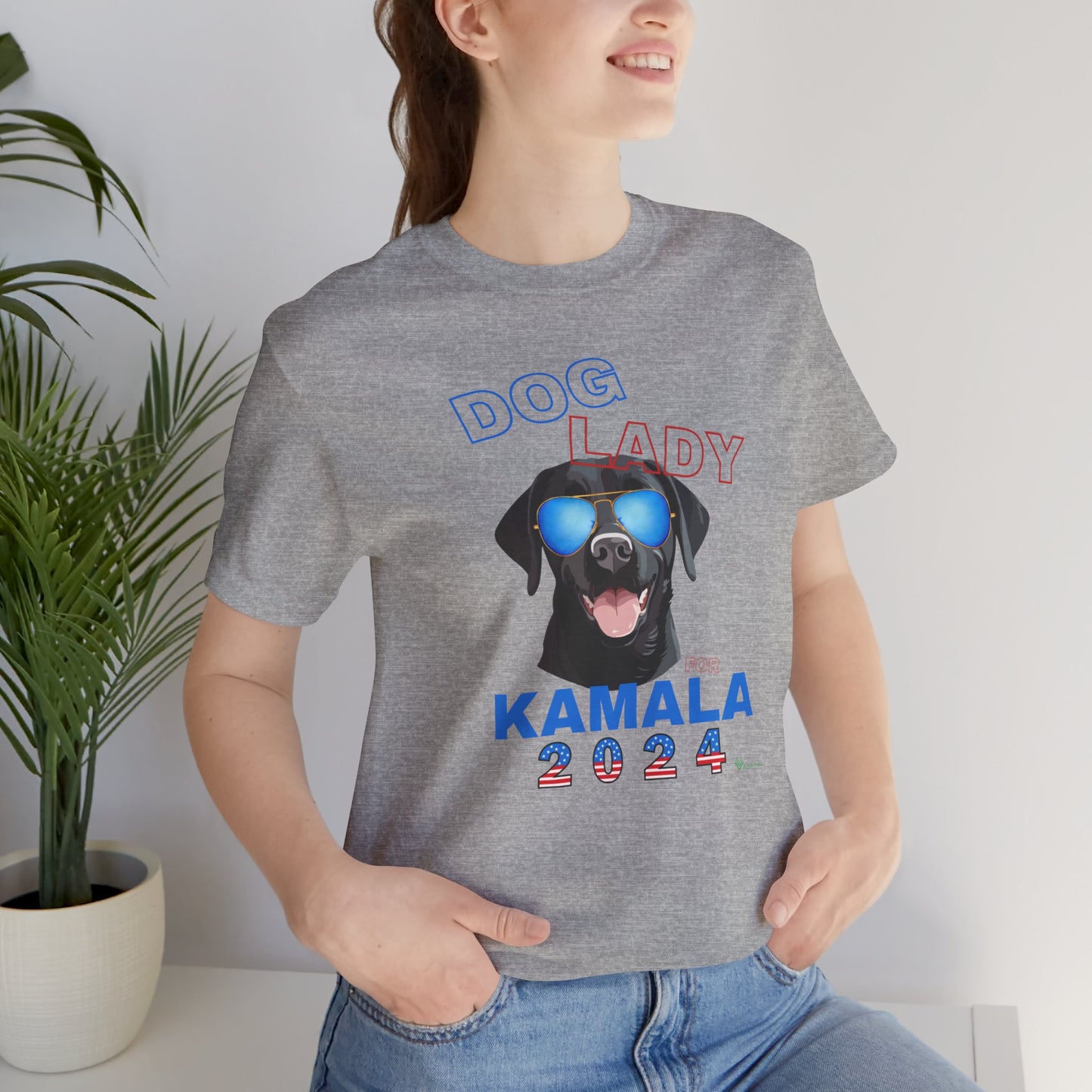 Dog Lady For Kamala Jersey Tee- Black Lab, One-Sided Design