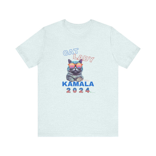 Cat Lady For Kamala Jersey Tee