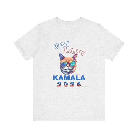 Cat Lady For Kamala Jersey Tee