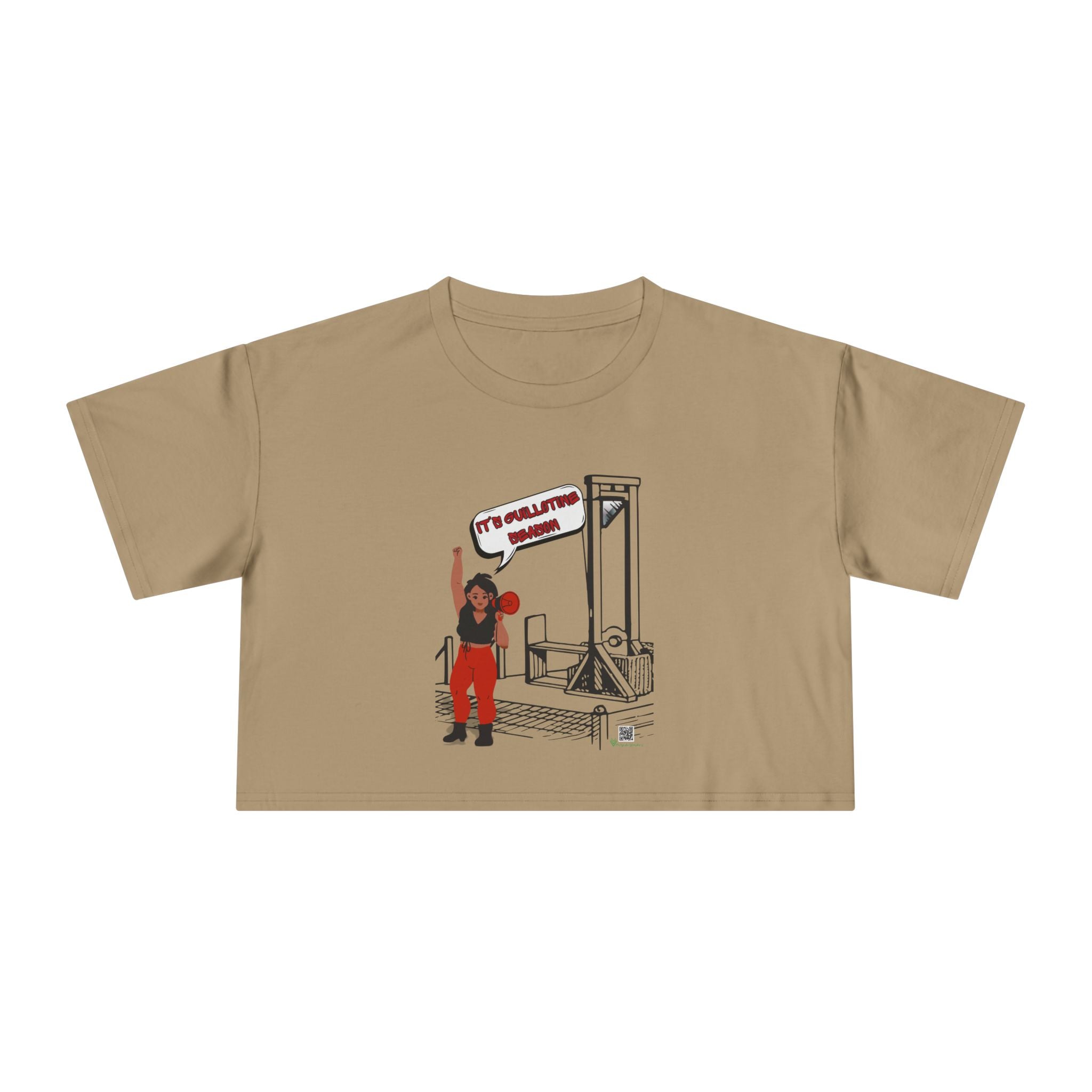 “It’s Guillotine Season” Women’s Crop Tee (Fight Fascism Edition)