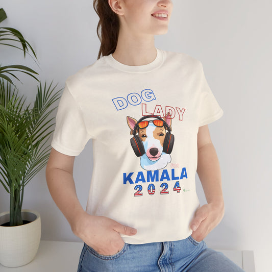 Dog Lady For Kamala Jersey Tee- Jack Russel, One-Sided Design