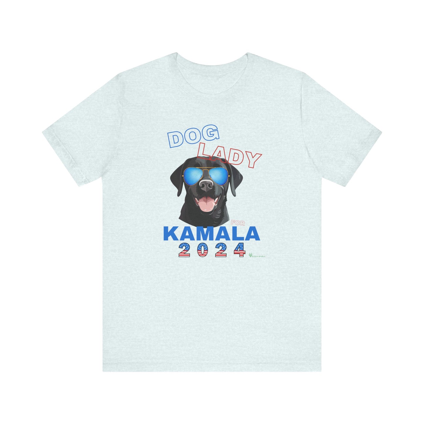 Dog Lady For Kamala Jersey Tee- Black Lab, Double-Sided Design