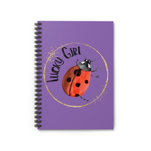 Lucky Girl Spiral Notebook/Journal - Ruled Line