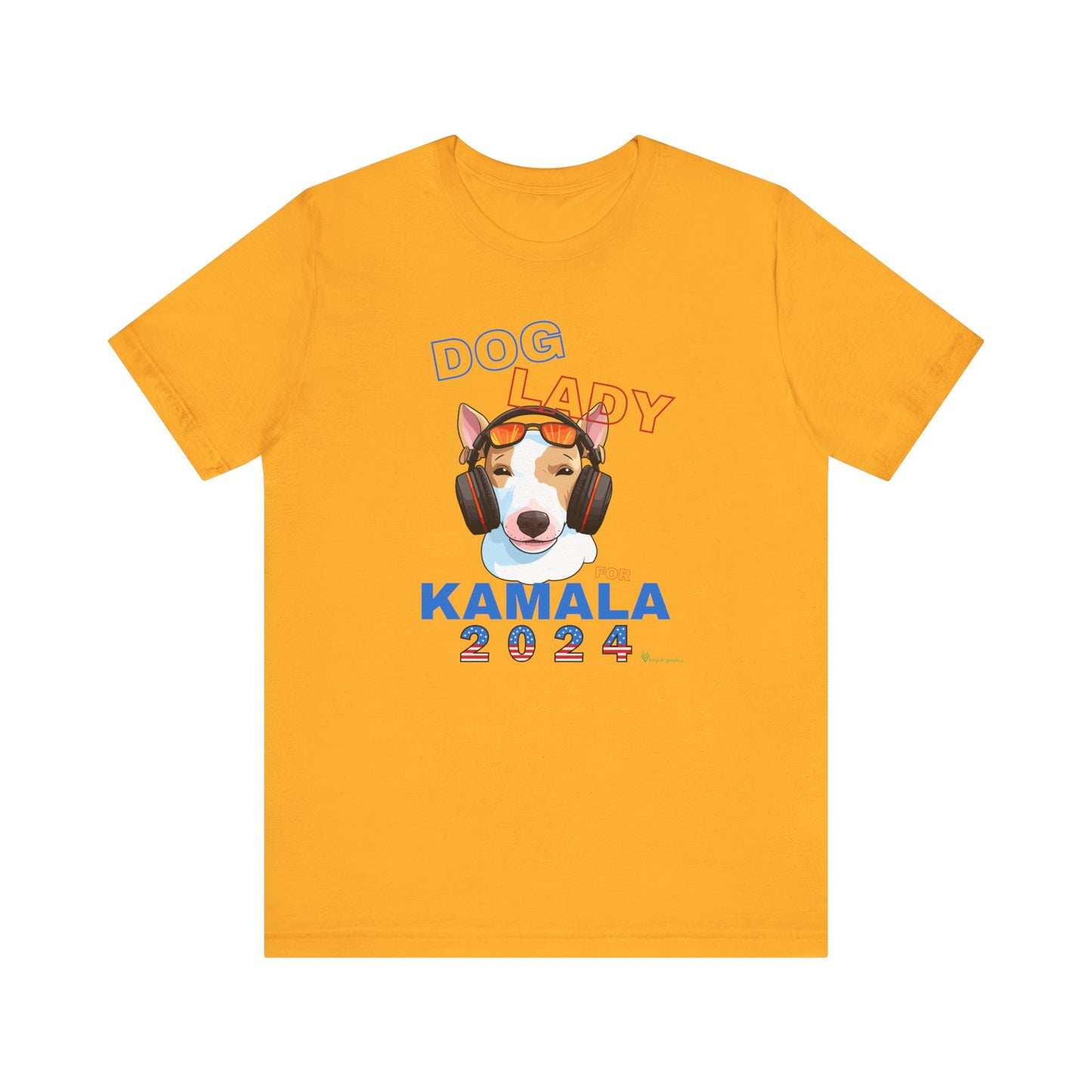 Dog Lady For Kamala Jersey Tee- Jack Russel, Double Sided Design