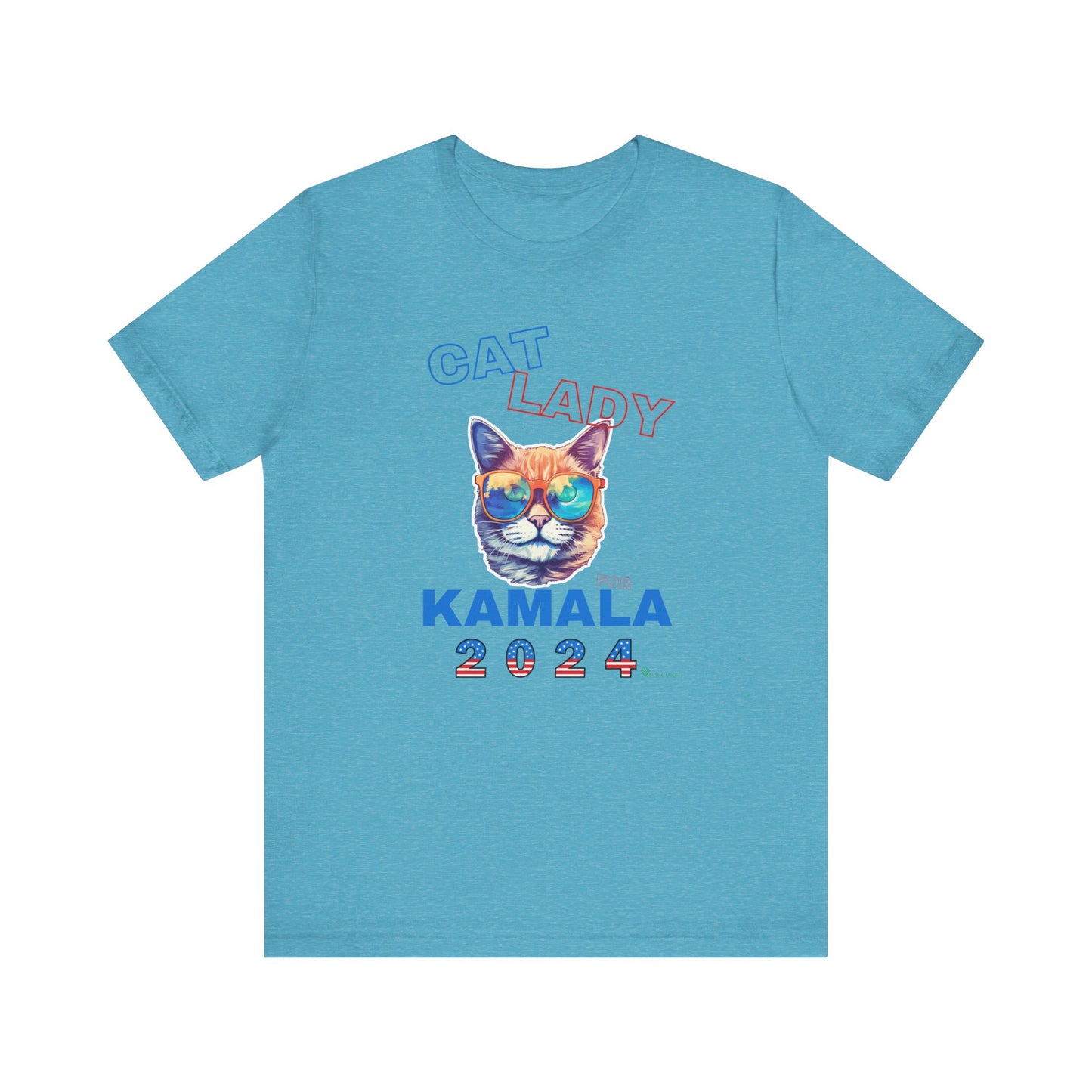 Cat Lady For Kamala Jersey Tee- Orange Tabby #2, One-Sided Design