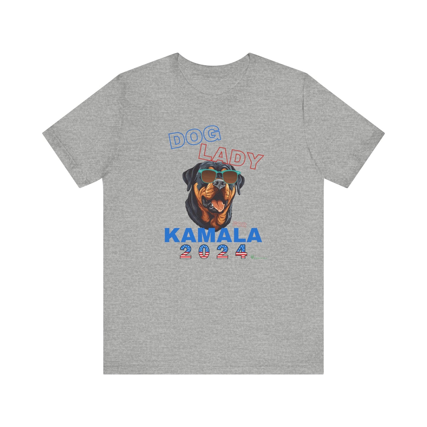 Dog Lady For Kamala Jersey Tee- Rottie, Double-Sided Design