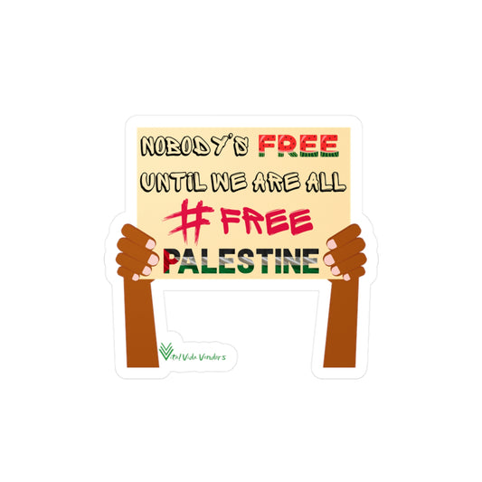 Free Palestine Solidarity Vinyl Decal