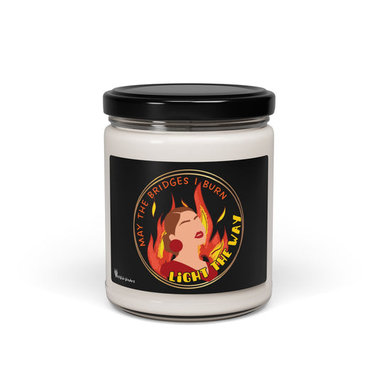 **Burning Bridges** Scented Soy Candle- Design F