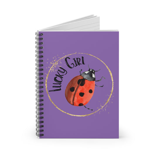 Lucky Girl Spiral Notebook/Journal - Ruled Line