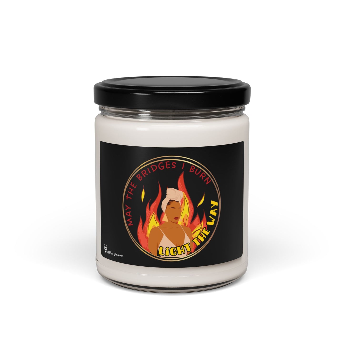 **Burning Bridges** Scented Soy Candle- Design D