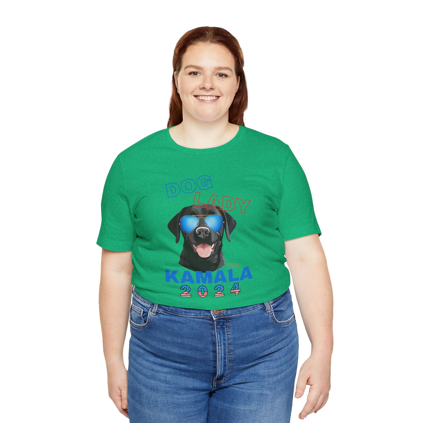 Dog Lady For Kamala Jersey Tee- Black Lab, One-Sided Design