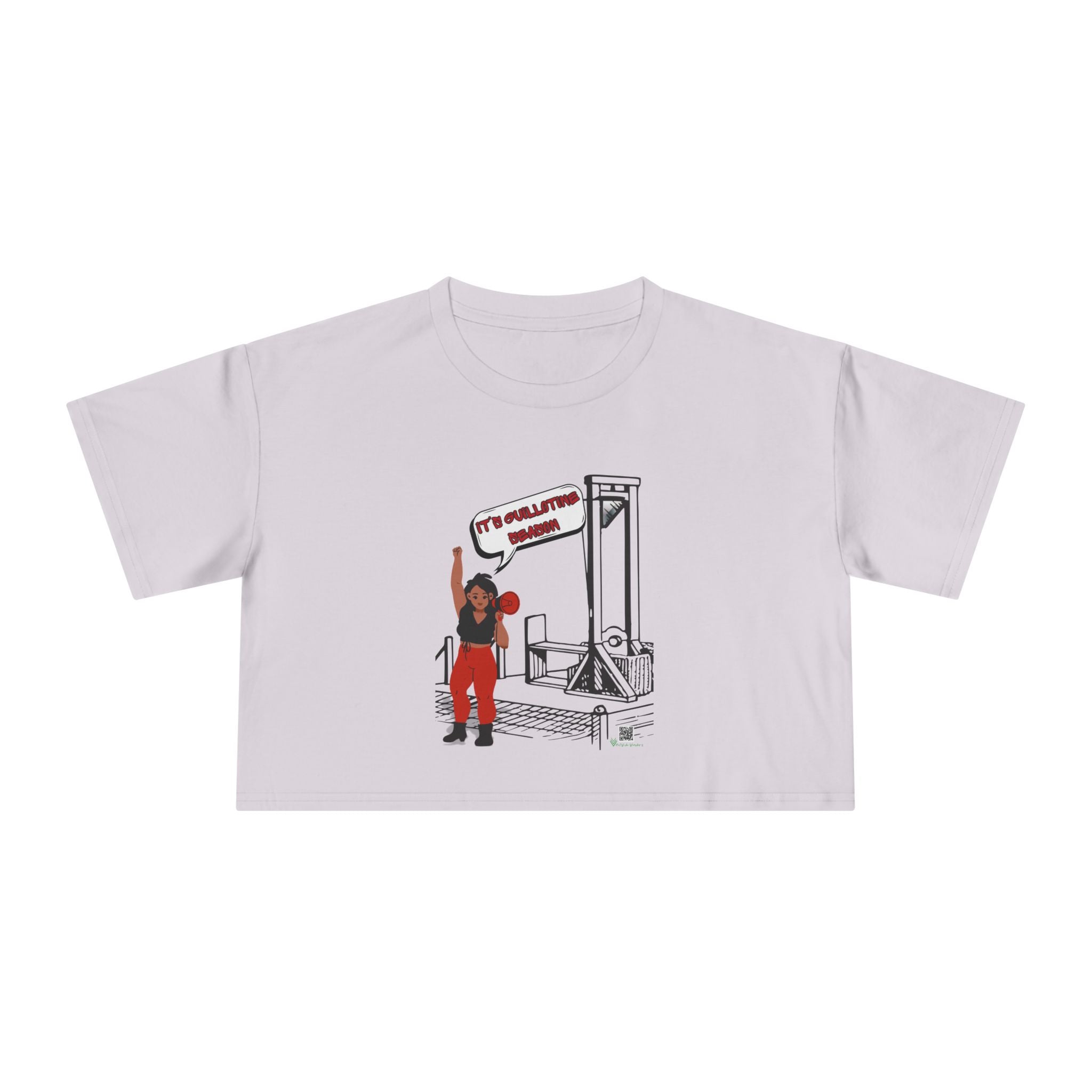 “It’s Guillotine Season” Women’s Crop Tee (Fight Fascism Edition)