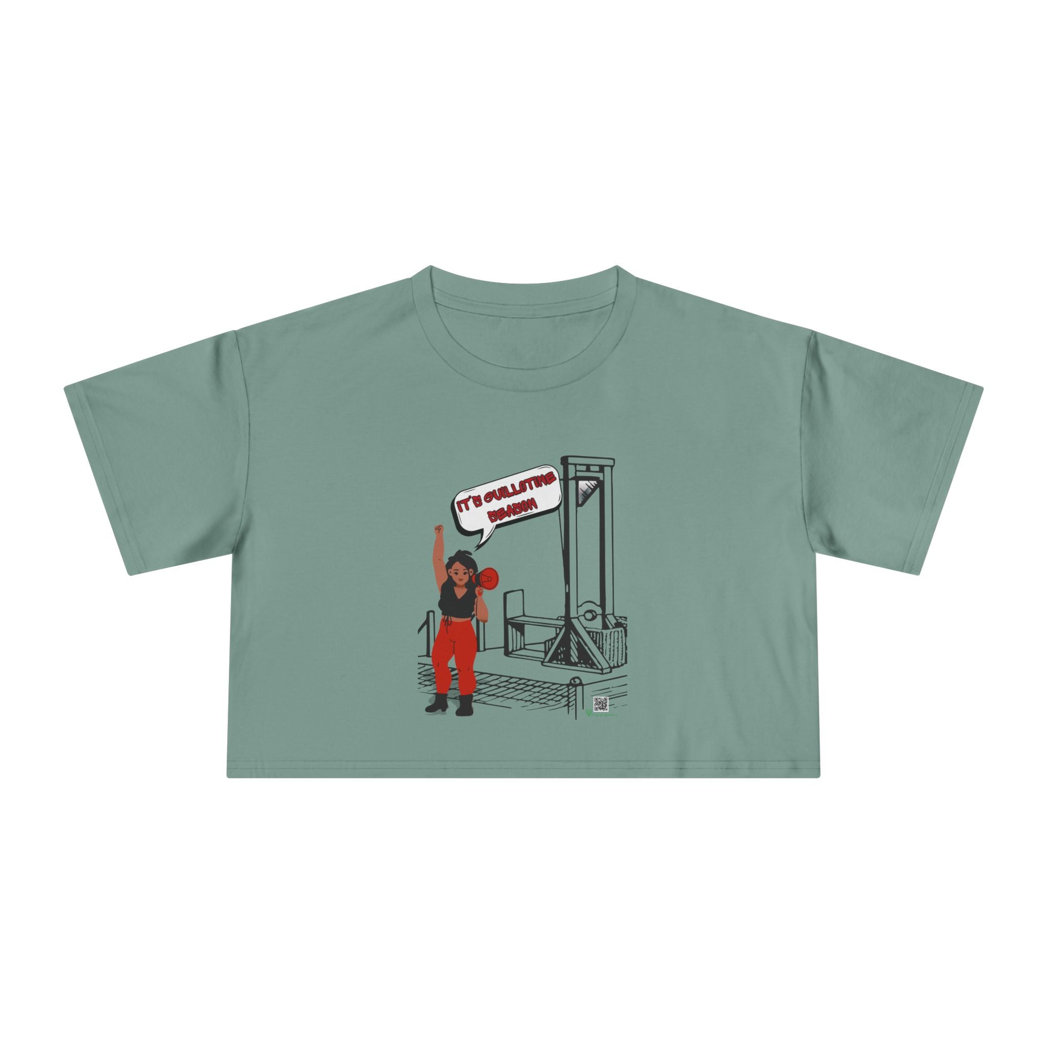 “It’s Guillotine Season” Women’s Crop Tee (Fight Fascism Edition)