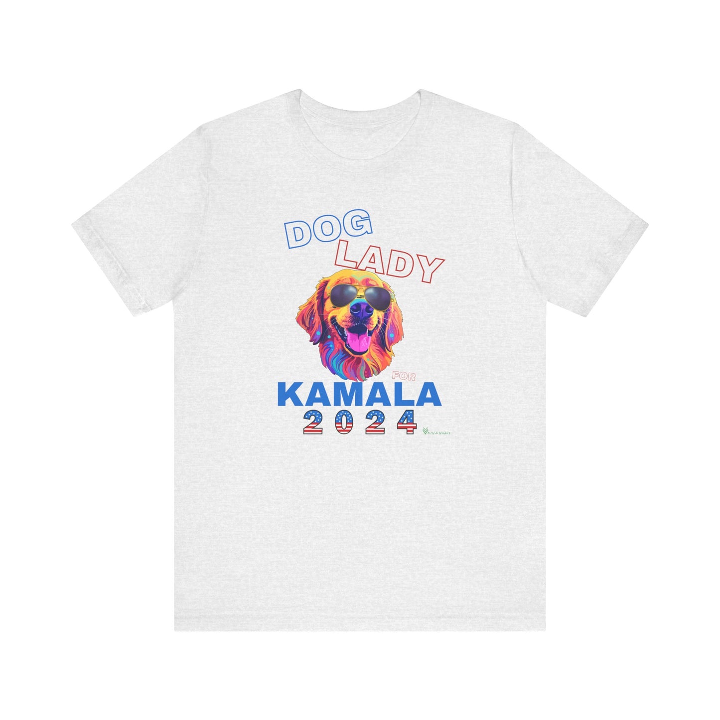 Dog Lady For Kamala Jersey Tee- Golden, One-Sided Design