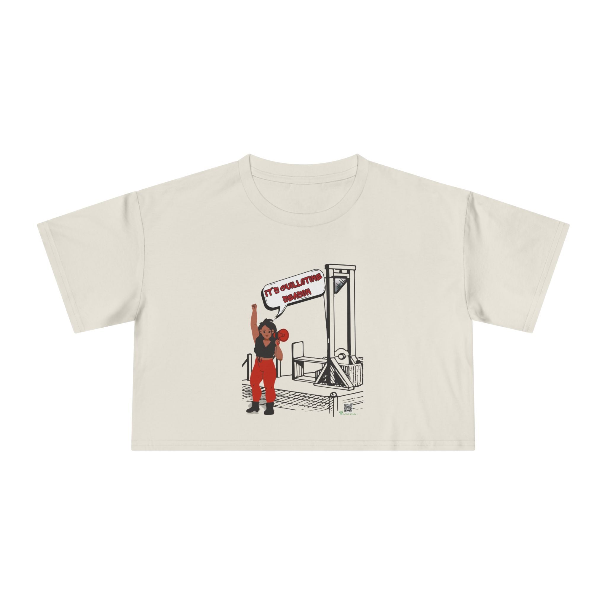 “It’s Guillotine Season” Women’s Crop Tee (Fight Fascism Edition)