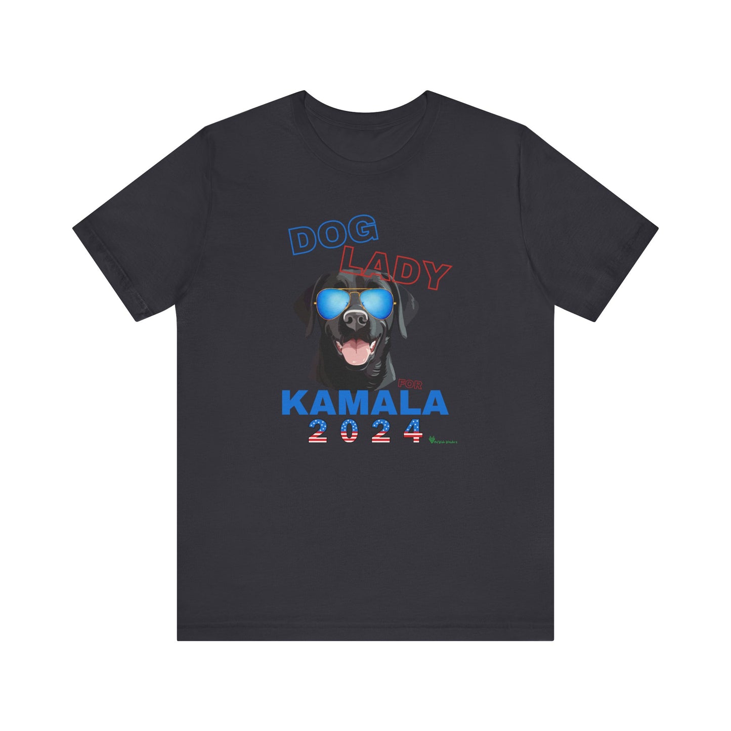 Dog Lady For Kamala Jersey Tee- Black Lab, One-Sided Design