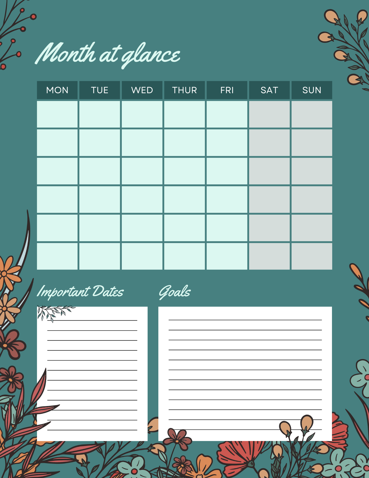 4-Month ADHD Planner & Organizer