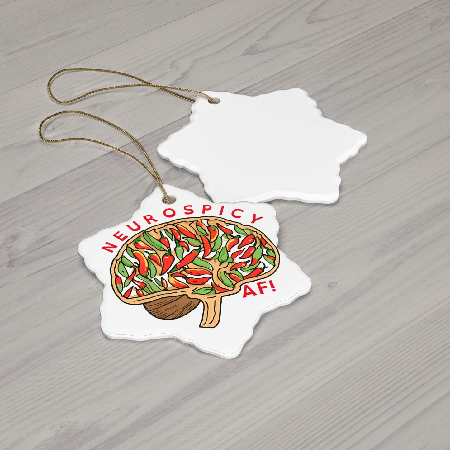 Neurospicy Ceramic Ornament – Celebrate Neurodivergent Brilliance This Holiday Season