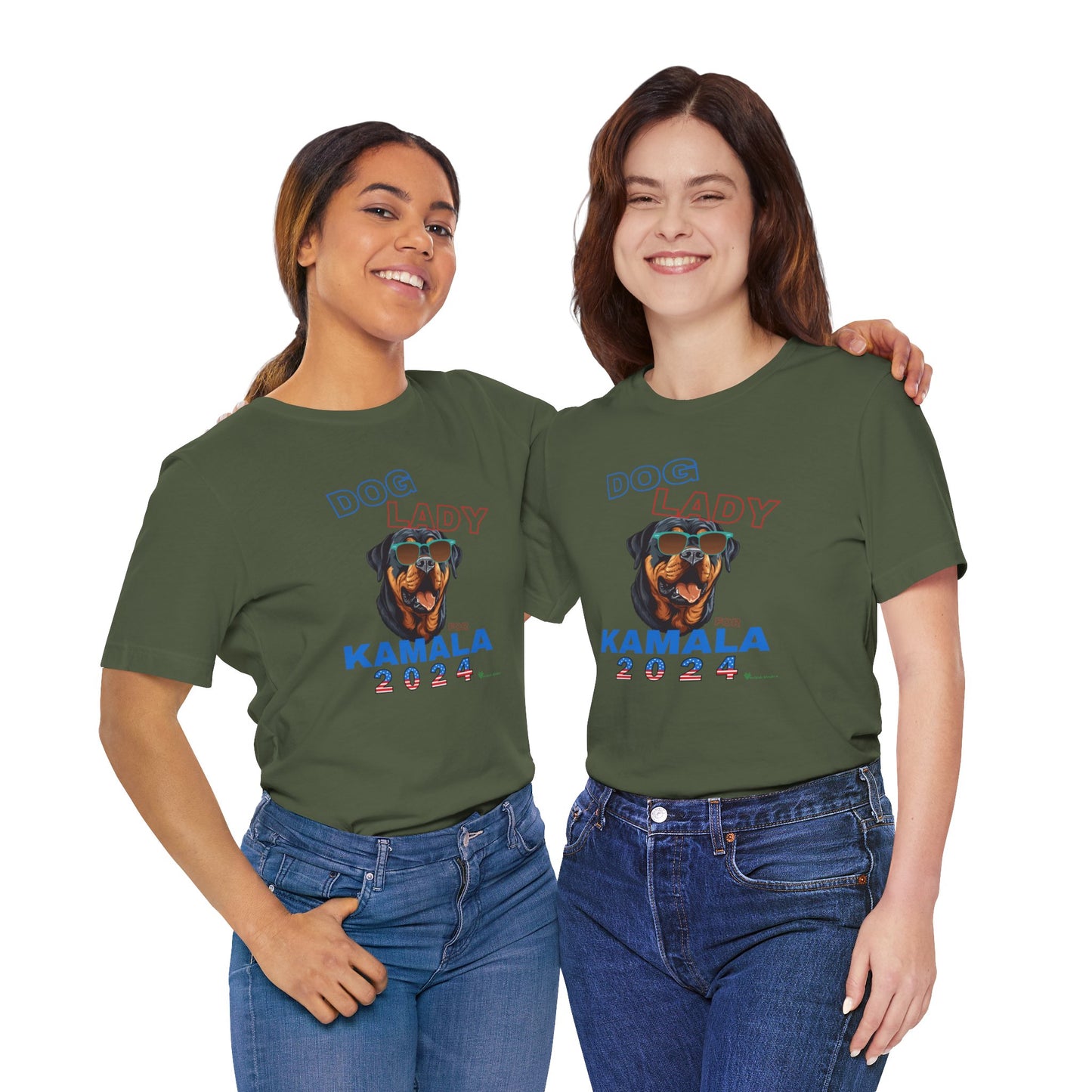 Dog Lady For Kamala Jersey Tee- Rottie, One-Sided Design