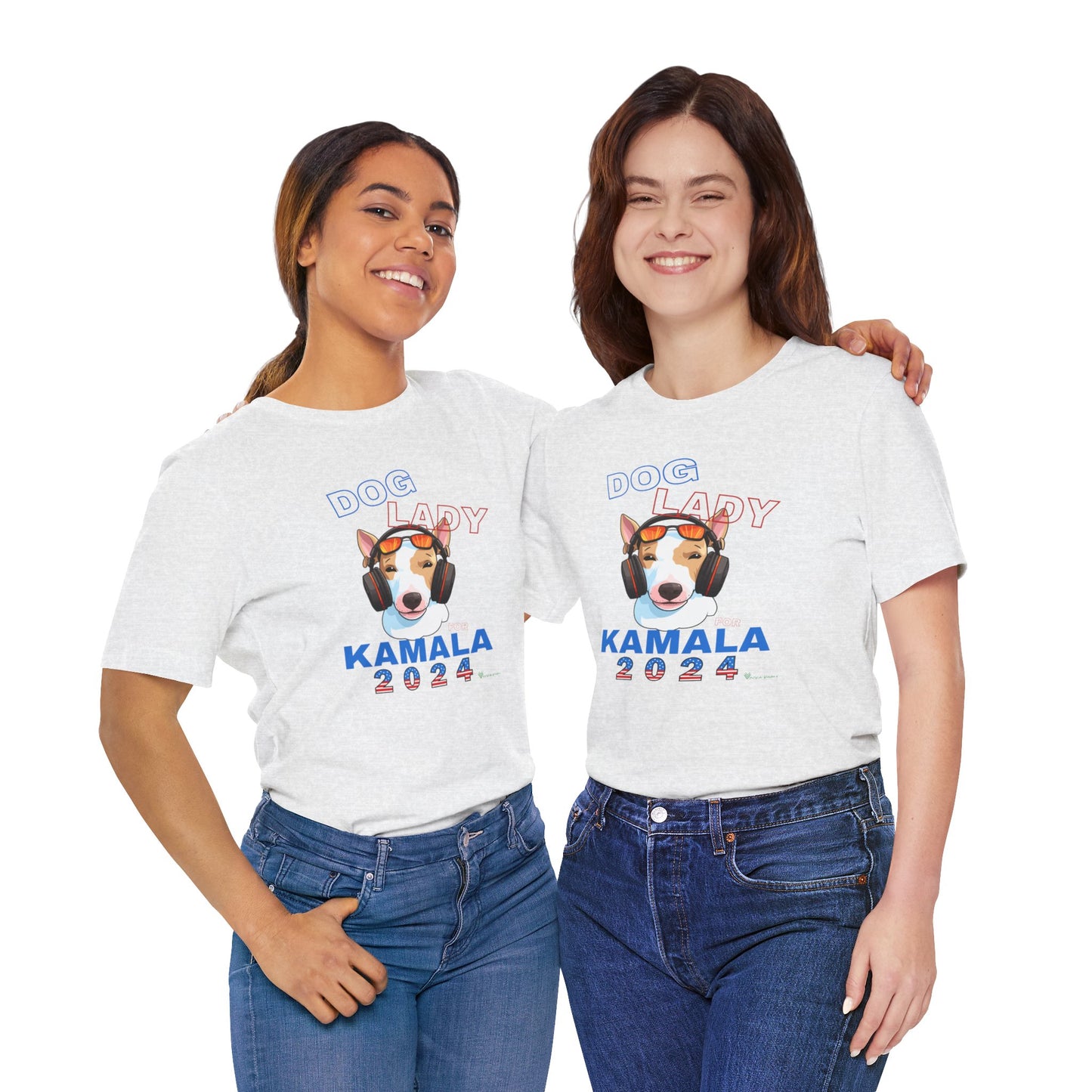 Dog Lady For Kamala Jersey Tee- Jack Russel, Double Sided Design