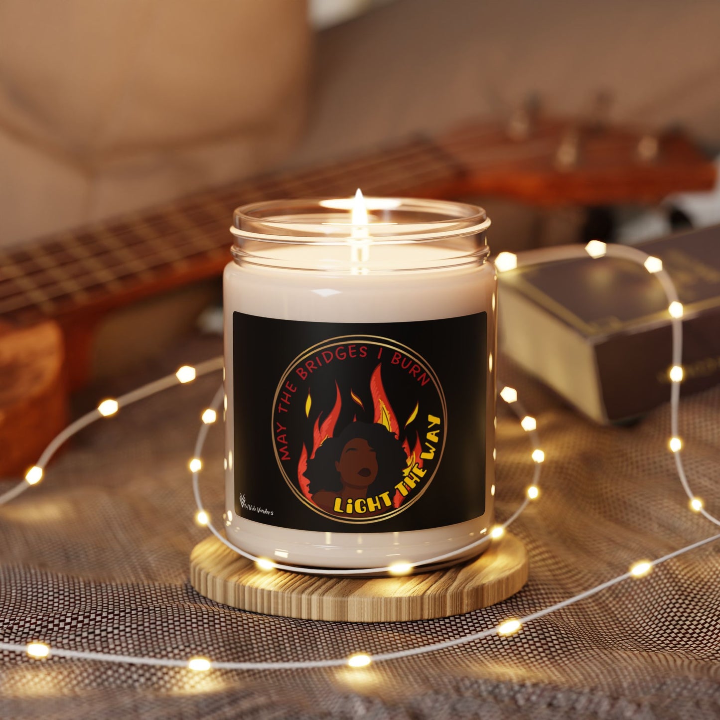 **Burning Bridges** Scented Soy Candle- Design A