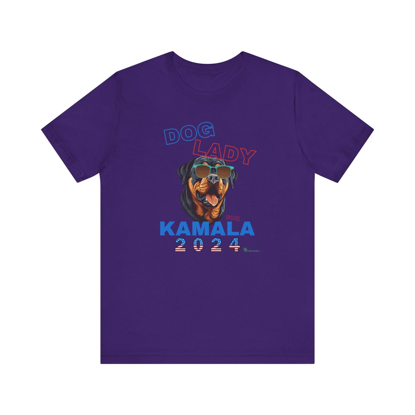 Dog Lady For Kamala Jersey Tee- Rottie, One-Sided Design