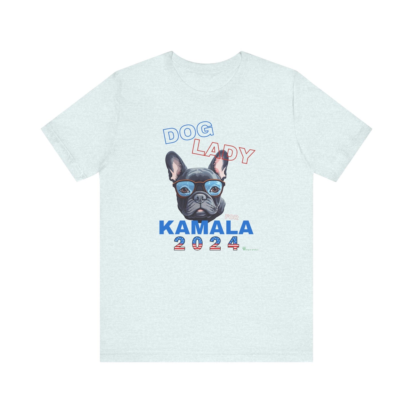 Dog Lady For Kamala Jersey Tee- Frenchie, One-Sided Design