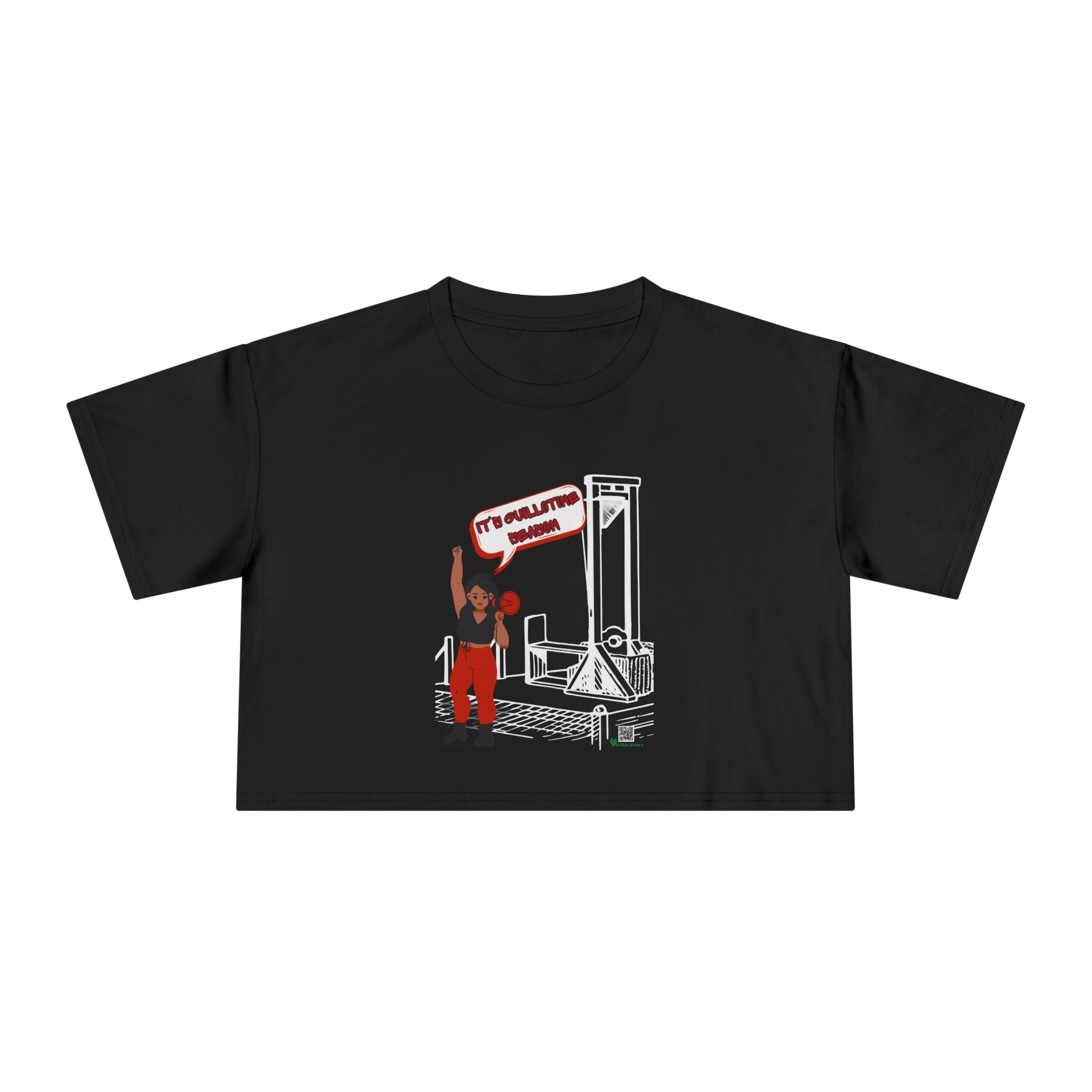 “It’s Guillotine Season” Women’s Crop Tee (Fight Fascism Edition)