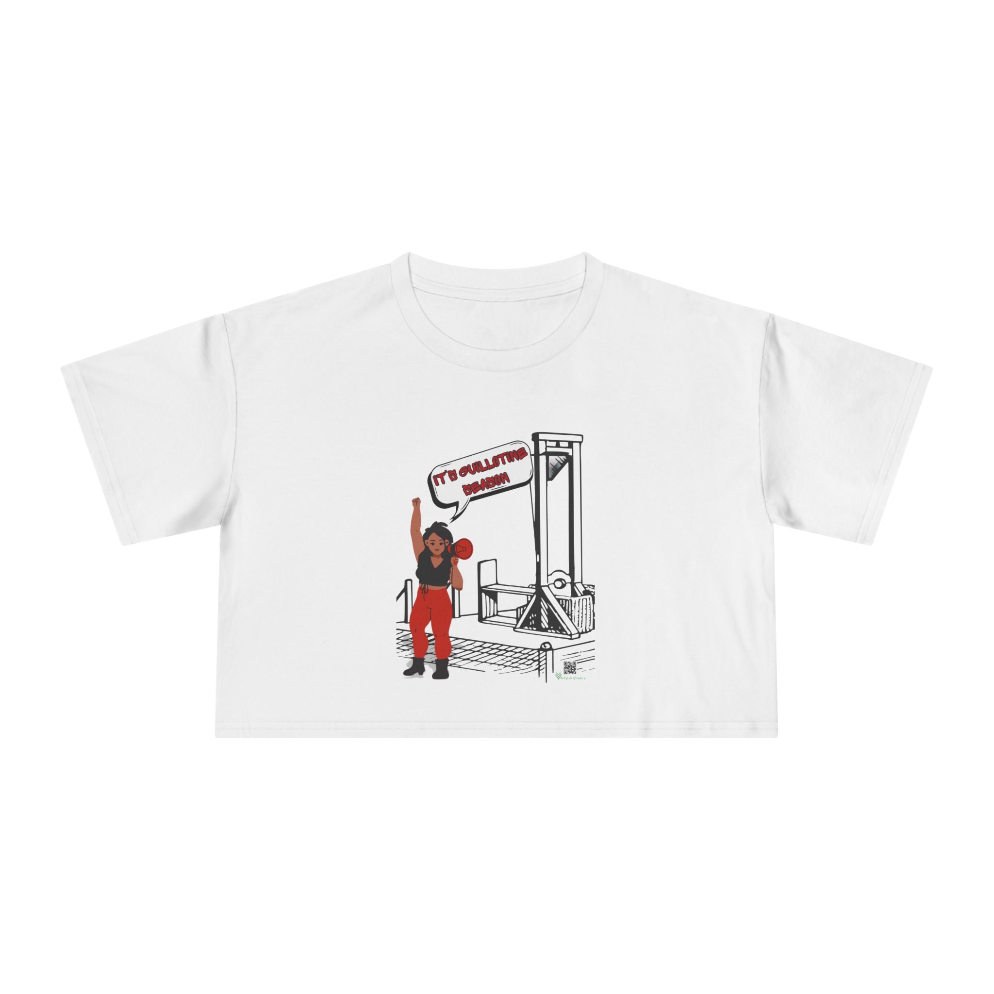 “It’s Guillotine Season” Women’s Crop Tee (Fight Fascism Edition)