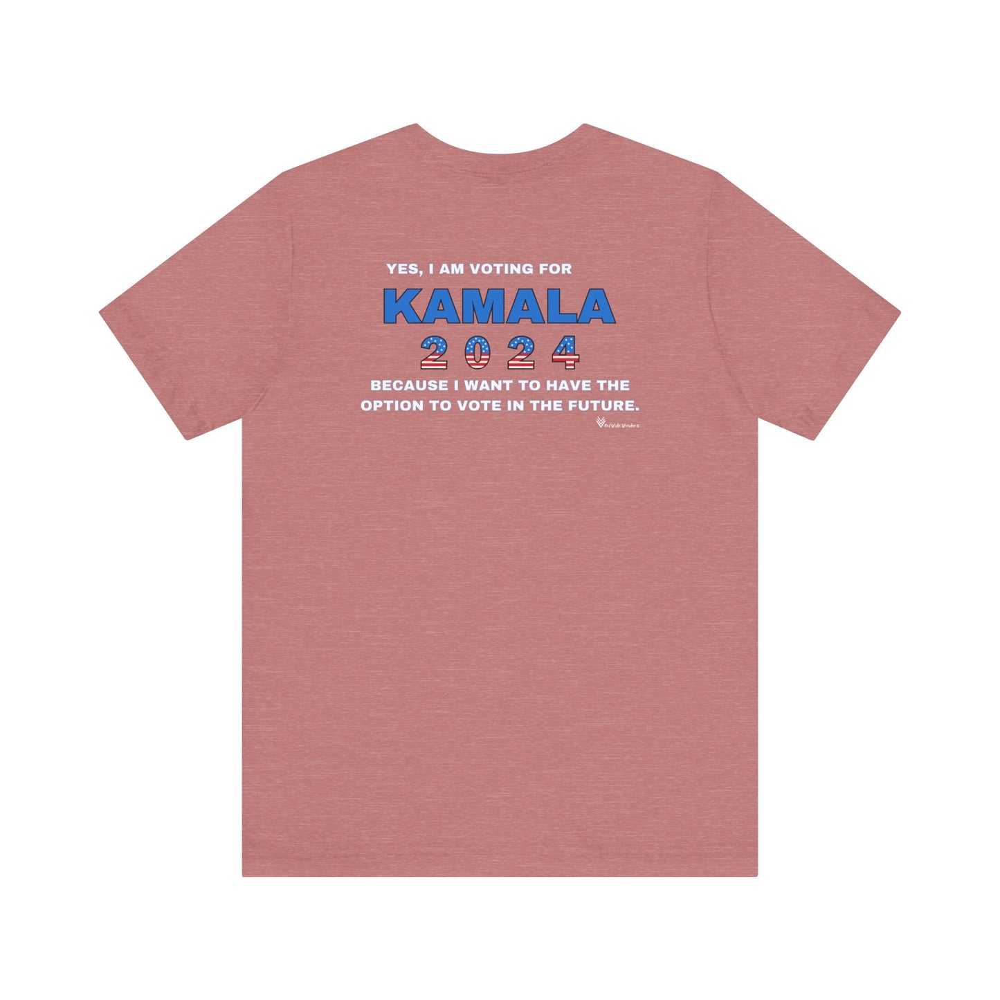 Cat Lady For Kamala Jersey Tee- Gray Cat, Double Sided Design