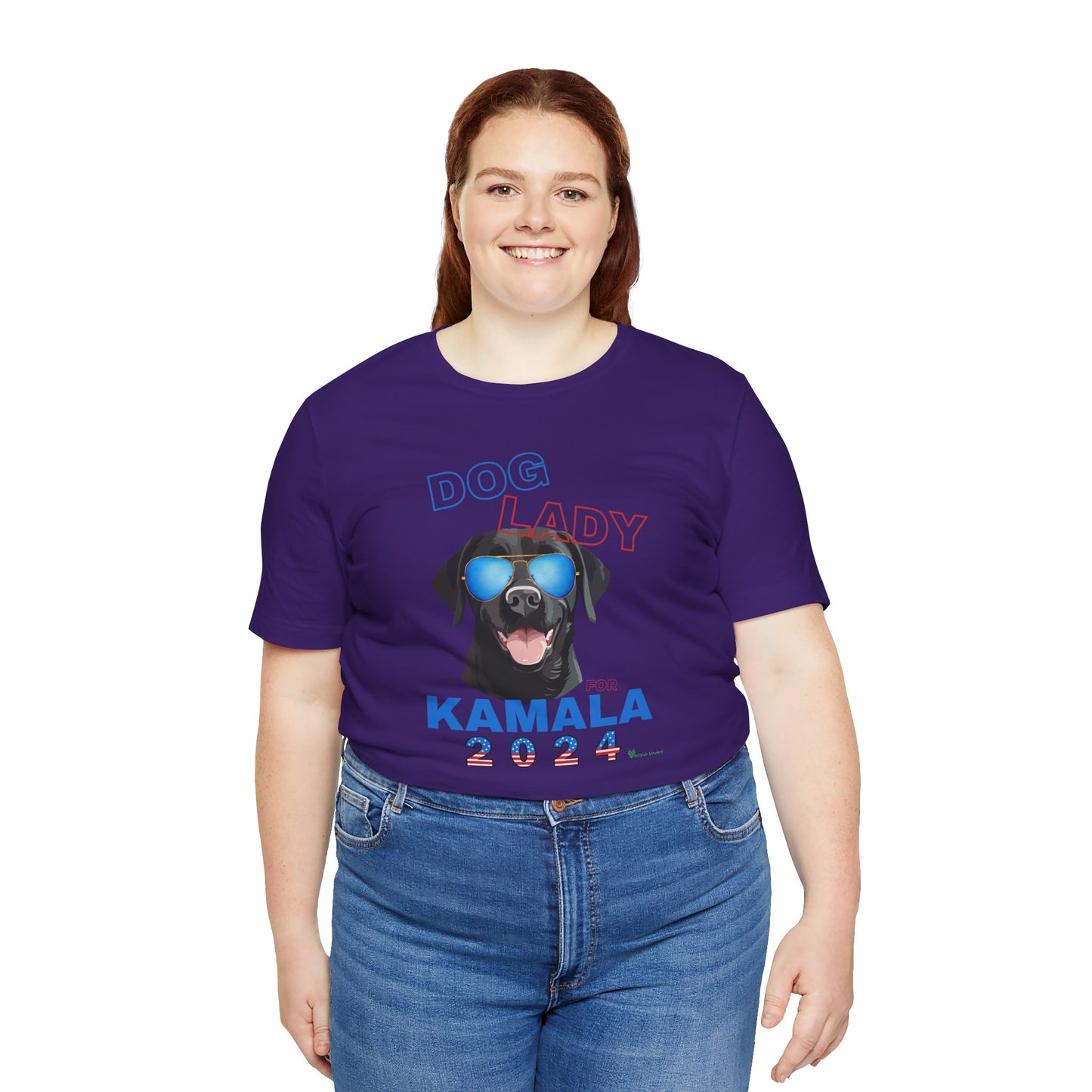 Dog Lady For Kamala Jersey Tee- Black Lab, One-Sided Design