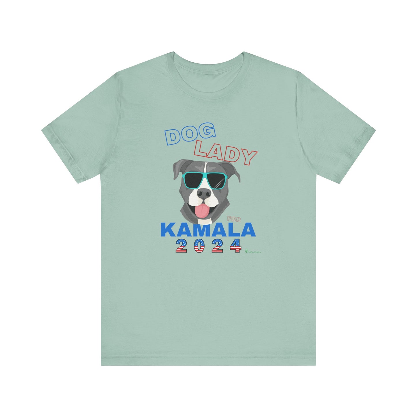 Dog Lady For Kamala Jersey Tee- Pittie, One-Sided Design