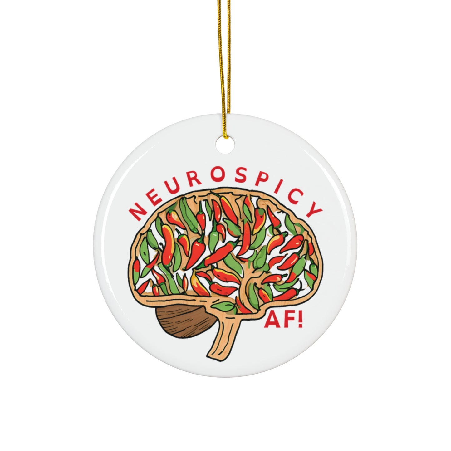 Neurospicy Ceramic Ornament – Celebrate Neurodivergent Brilliance This Holiday Season