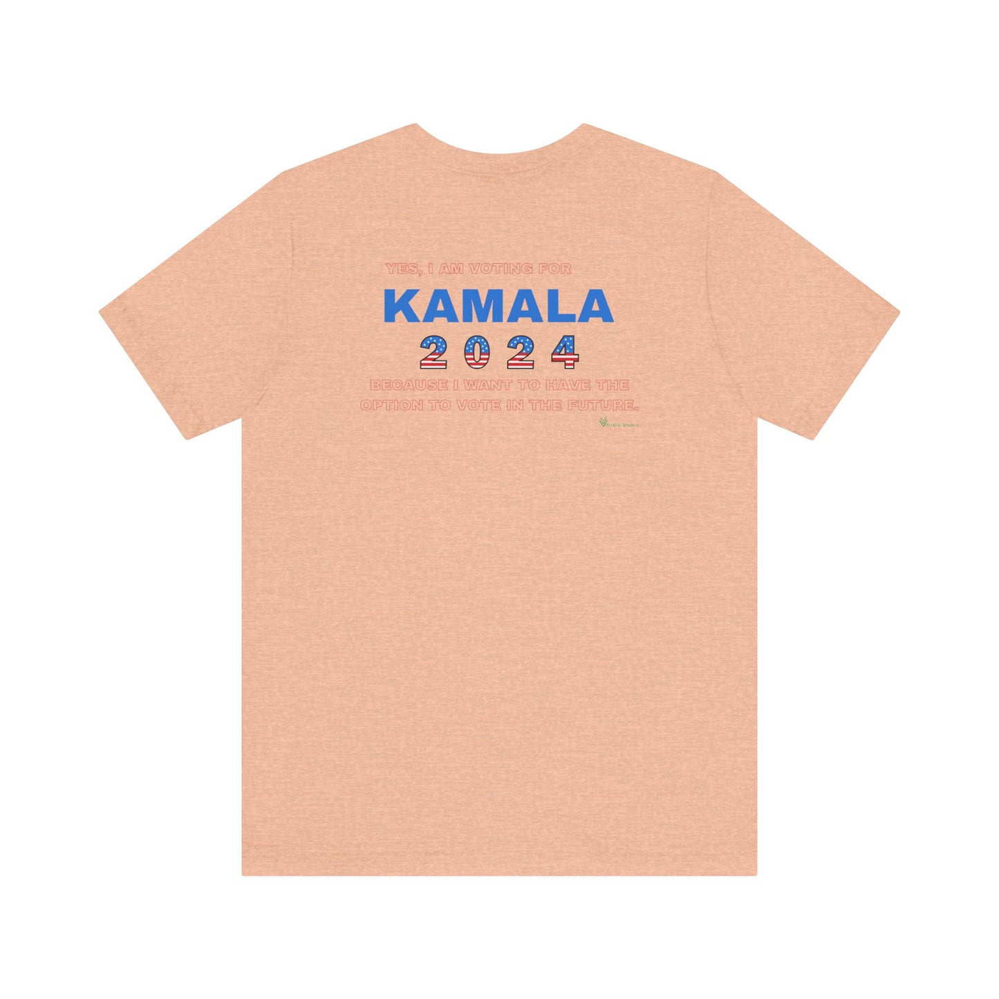 Cat Lady For Kamala Jersey Tee- Orange Tabby #2, Double Sided Design