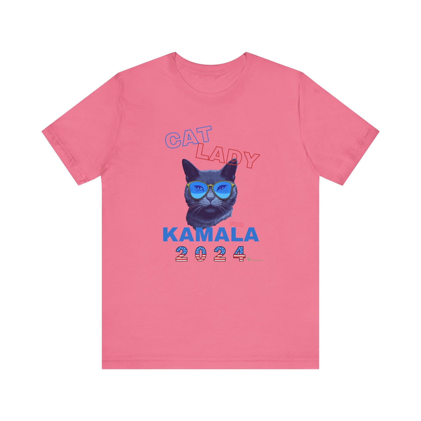 Cat Lady For Kamala Jersey Tee- Black Cat, One-Sided Design