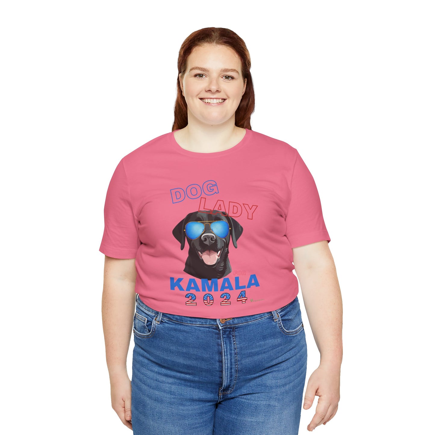 Dog Lady For Kamala Jersey Tee- Black Lab, One-Sided Design