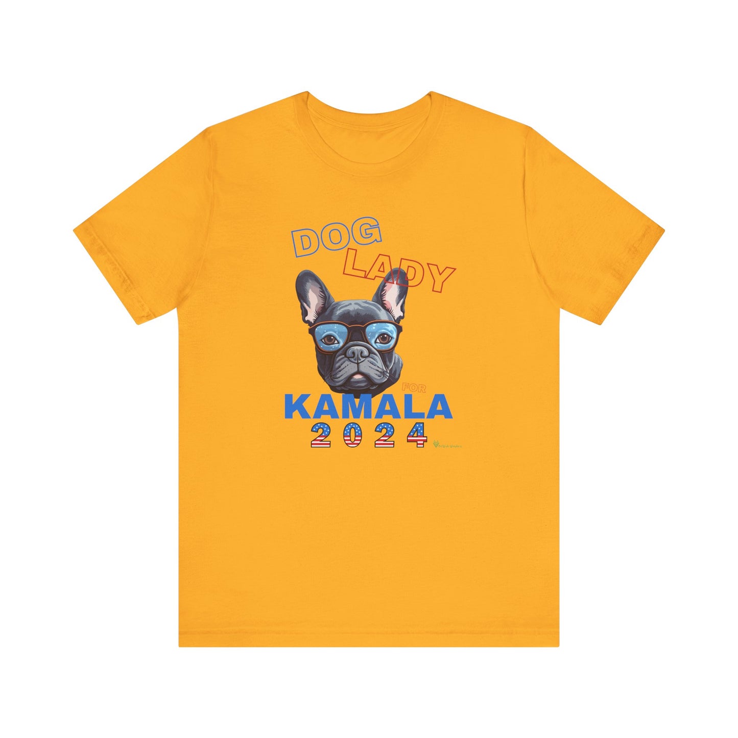 Dog Lady For Kamala Jersey Tee- Frenchie, One-Sided Design