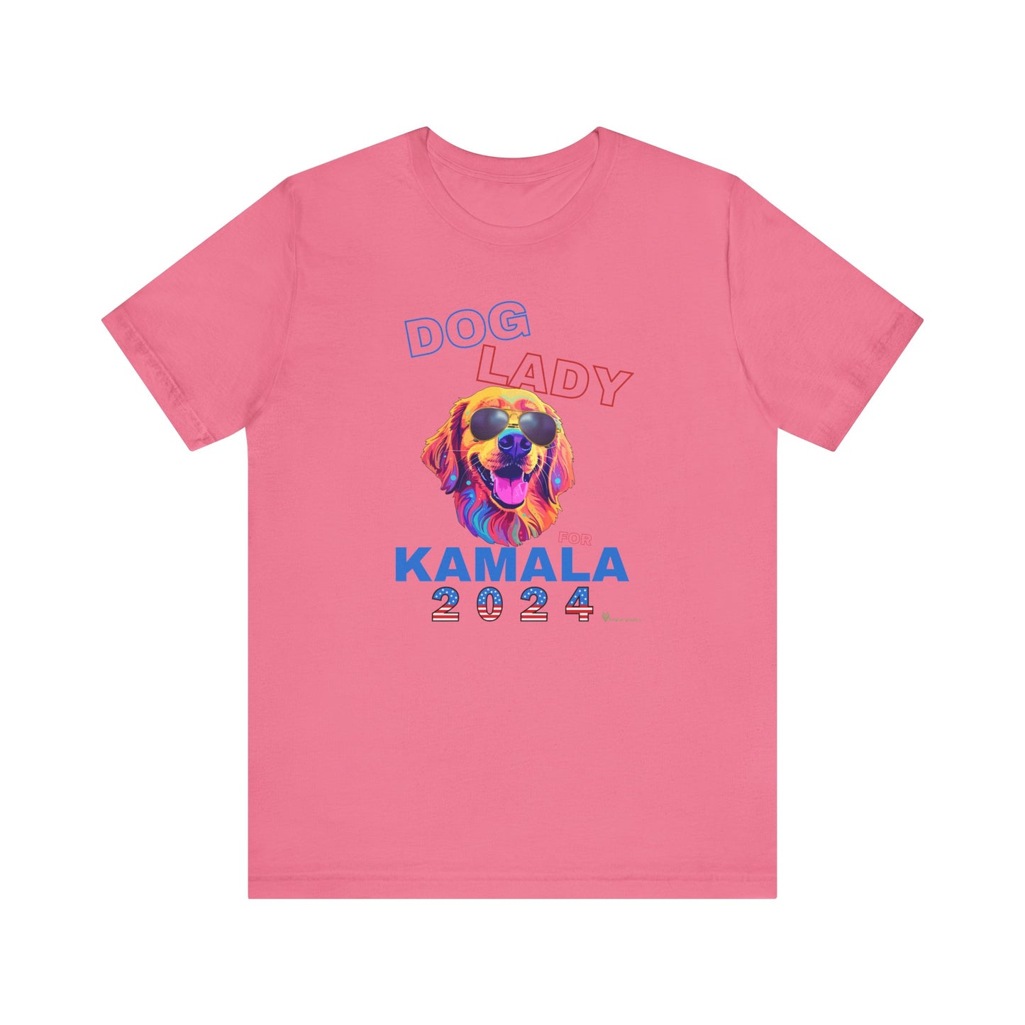 Dog Lady For Kamala Jersey Tee- Golden, One-Sided Design